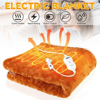 

145x175cm 220V 60W Efficient Winter Electric Blanket Heater Single Body Warmer Thermostat Electric Heating Blanket Heated Mat
