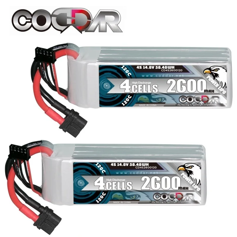 1-5 шт. CODDAR 2600 мАч 4S 14 8 в 120C MAX 240C жесткий корпус литиевая батарея для 1:8 1/8