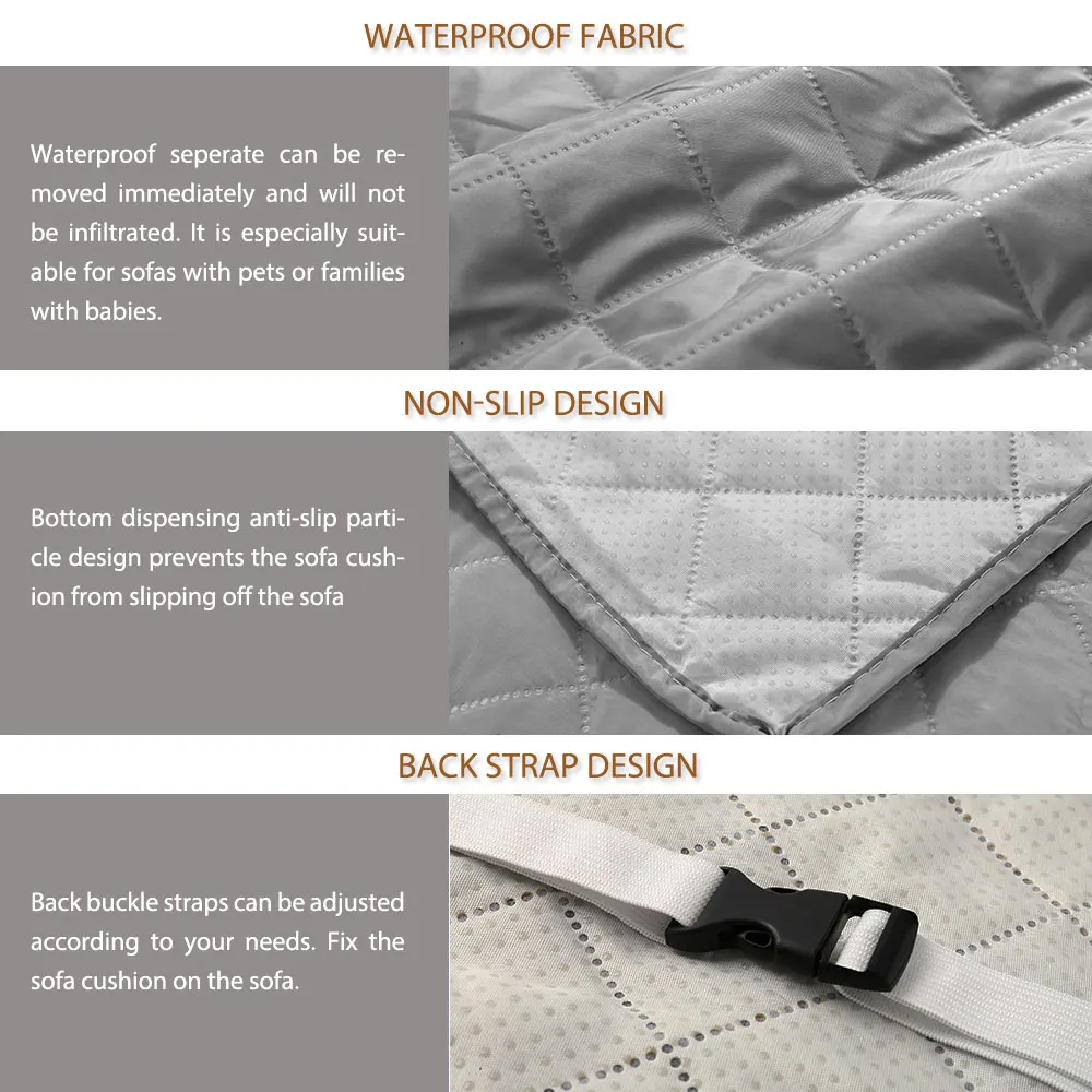 Waterproof Sofa Slipcover Non-slip Soft Sectional Couch Covers Pet Furniture Protector Slipcovers Right Left Arm Sofa Cover