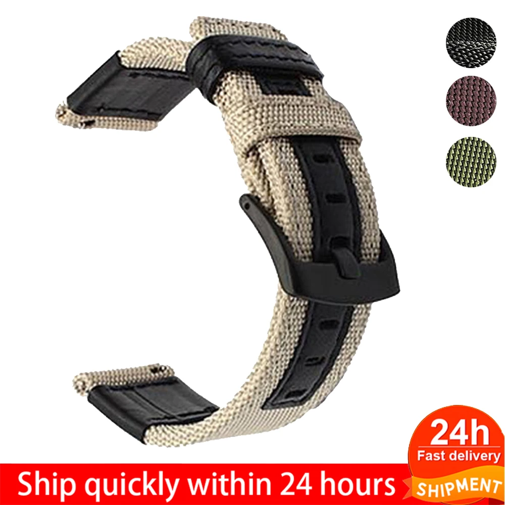 

22mm Watch nylon Fabric Band For Samsung Gear S3 Frontier / Classic Universal Strap Quick Release Spring Pins Replacement Straps