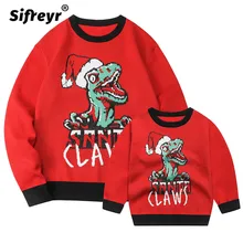 

Sifreyr Christmas Cartoon Knitted Sweater Women Winter Long Sleeve O Neck Funny Pullovers Streetwear Casual Parent-child Outfits