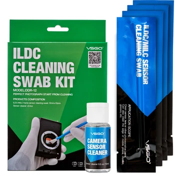 

VSGO Sensor Cleaning Kit Micro Fout Thirds Sensor Swab 12 Swabs + Sensor Cleaner for Panasonic Olympus Digital Camera Cleaning