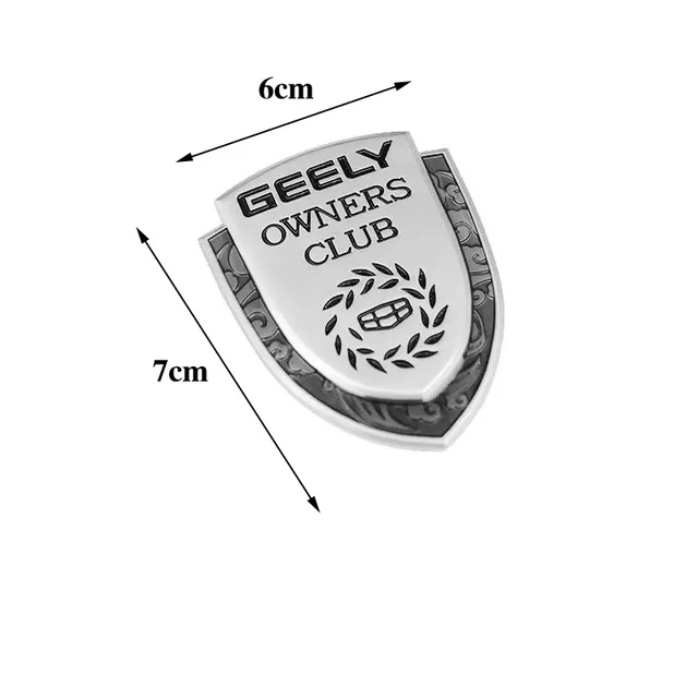3D Metal Car Trunk Window Stickers and Decals Emblem Styling for Geely Emgrand EC7 EC8 X70 GE GT EV8 EX7 CK GS Auto Accessories B-Silver