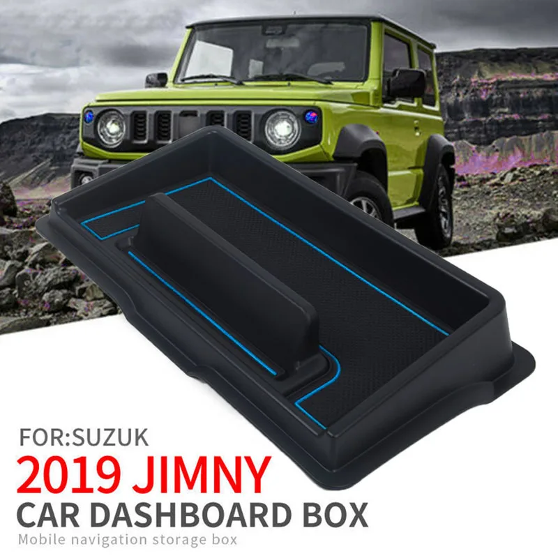 Автомобильный ящик для панелей; хранение черный+ синий для Suzuki Jimny автомобильный внутренний перчаточный ящик контейнер автомобильные аксессуары