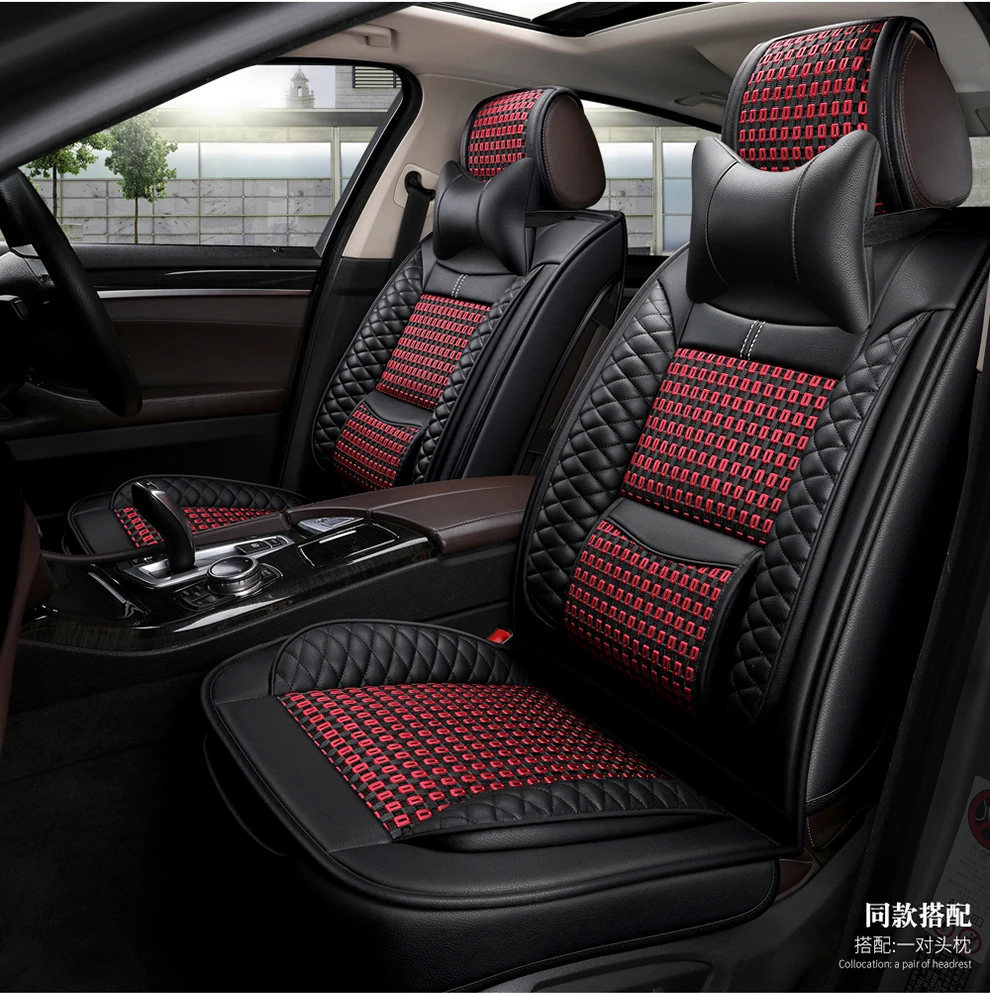 Full Coverage Eco-leather auto seats covers PU Leather Car Seat Covers for Geely gc6 mk geely atlas