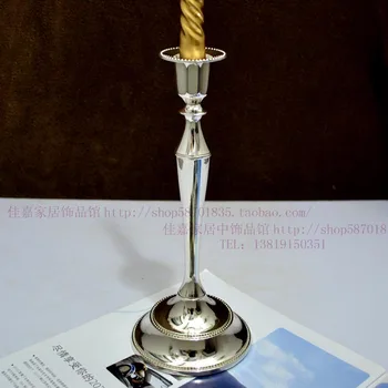 

European Premium Candle Holders Silver Single-Head Candlestick Simple Candle Holder Creative Decoracao Casa Home Decor BE50CD