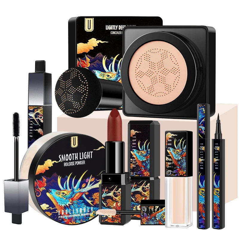 7pcs Set Makeup Sets Include Daily Use Face Powder Foundation Concealer Lipstick Eyeliner Make Up Cosmetic Gift Box Makeup Sets Aliexpress
