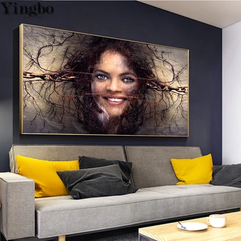 

Full DIY Diamond Painting Abstract Woman Face Mosaic Diamond Embroidery Rhinestones Decoration Furniture Wall painting