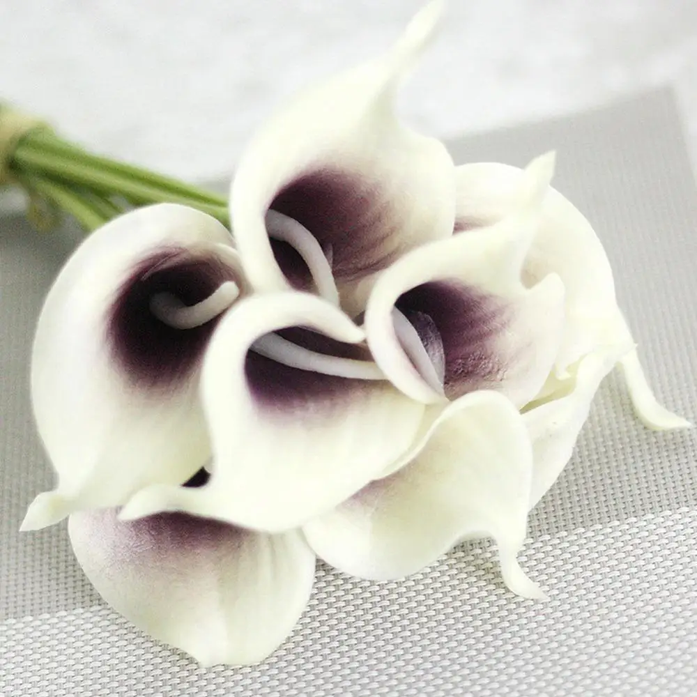 

10pcs Mini Calla Lily Artificial Flowers Wedding Home Photography Decoration Artificial Lily Flower Valentine's Day Present. Q