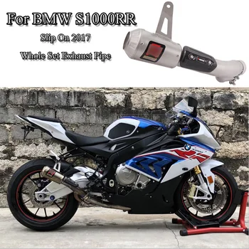 

For BMW S1000RR Motorcycle Complete Set Full Pipe Mid Link Muffler End Tips Exhaust pipe Slip On s100rr 2017 Scooter Modified
