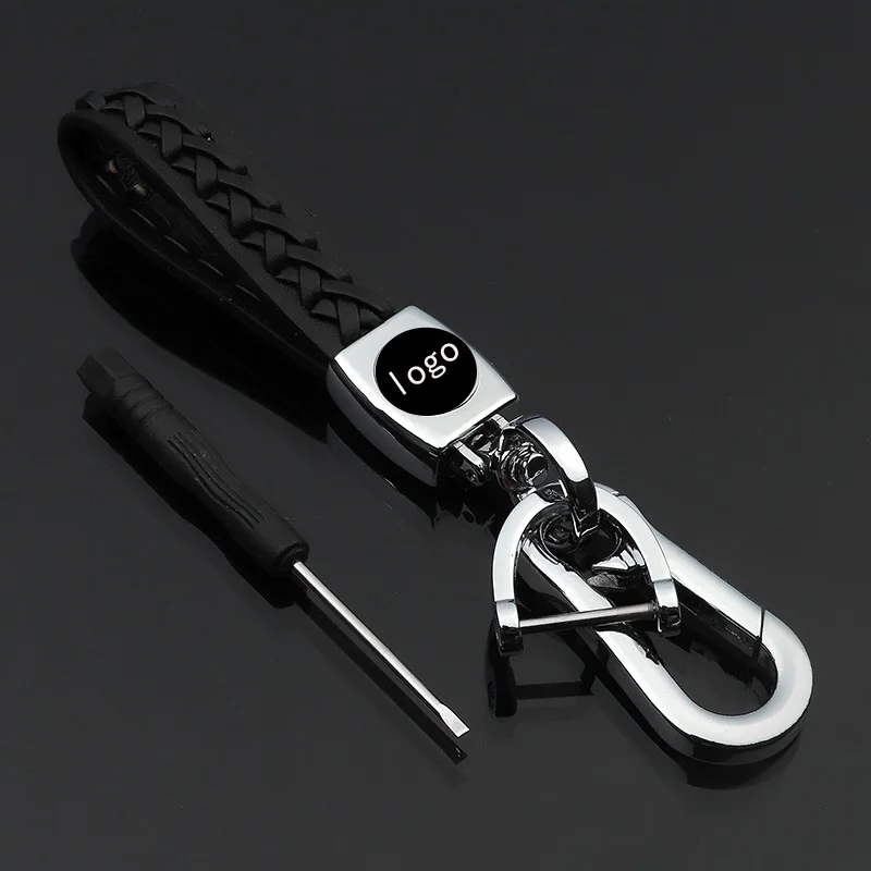 

1 pack Leather Car Logo Keychain Key Chain Auto Keyring Key Ring Holder Keyfob For Land Rover defender freelander 2 discovery 2