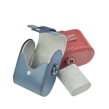 

1 slot luxury fashion women men home genuine leather watch box mini style watch case holder good gift 200805-01