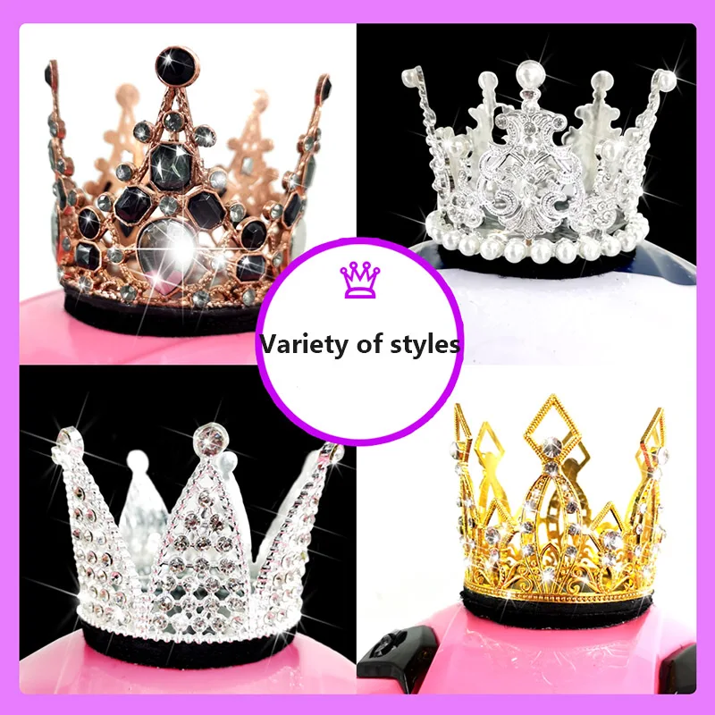DIY Motorcycle Helmet Crown Rhinestone Motocross Full Face Off Road Helmet Decoration Accessories Stickers Cosplay Car Styling