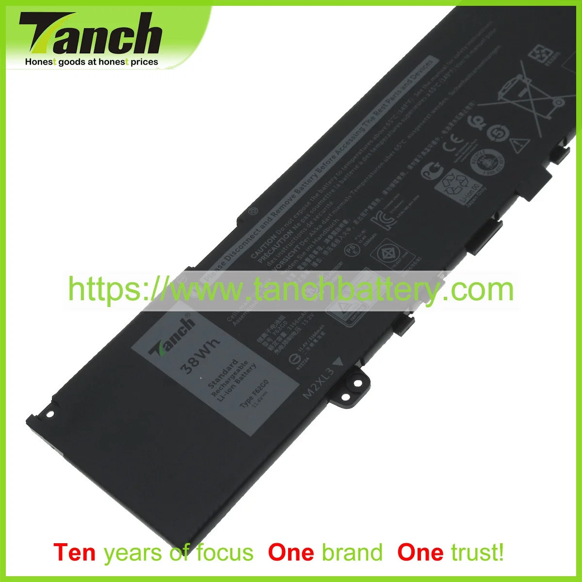 Bateria do Portátil para Dell Tanch 3icp4 - 55 81 Ins 13-7380-d1805p 13mf Pro-d5505ts 11.4v 3 Celular F62g0 P83g001 0rpjc3 P83g002 - Imagem 6