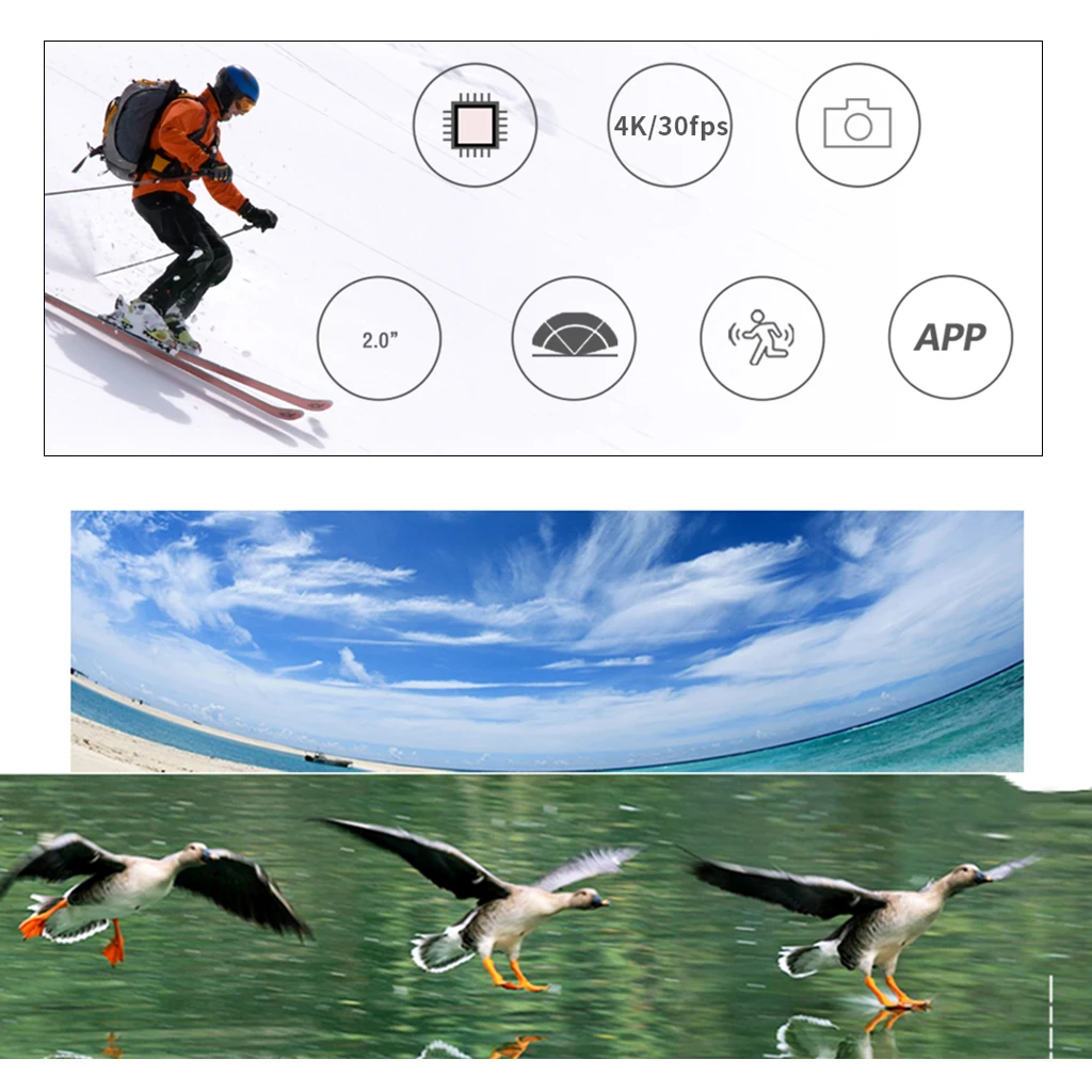 SJCAM SJ4000 AIR Action Camera Full HD Allwinner 4K 30FPS WIFI 2.0' Screen Waterproof Sports Mini Helmet Car DV Camera Cam