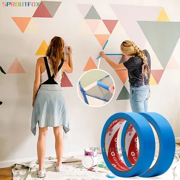 

DIY Wall Color Separation Decoration Wall Stickers Paint Spray Hand Coating Cover Tape Cover Paper Color Separate-tape Stickers