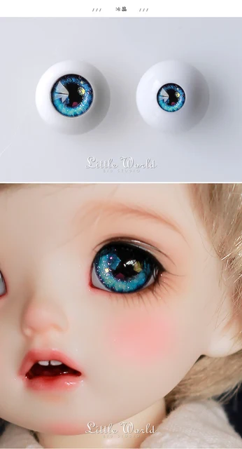 IMGUMI PX-09 Eyeballs for Crafts 16mm,Pure Handmade Design Glass Fake Eyes,  Eyeball 1 Pair,Suitable for Dolls, Masks, Crafts