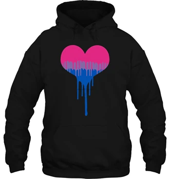 

Fashion Cool Funny Bisexual Pride Drip Heart Customized Printed Streetwear men women Hoodies Sweatshirts