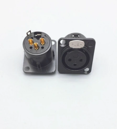 

XLR 3 Pin Female Male Chassis 1U Panel Socket D shape model Connector Y145