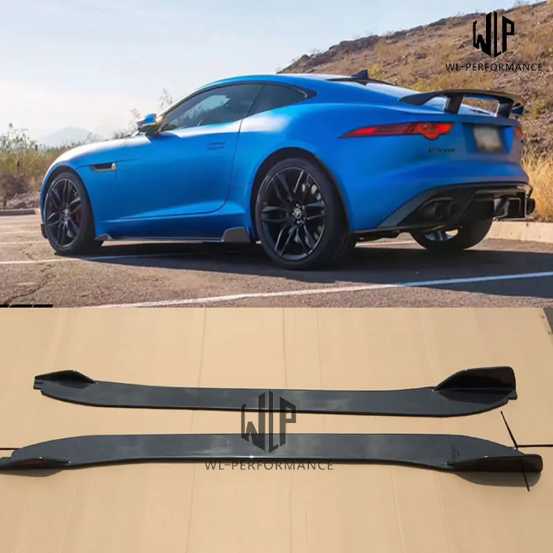 F-type Высокое качество углеродного волокна Гоночные Авто боковые юбки фартук для тела для Jaguar F-type автостайлинг 14-15
