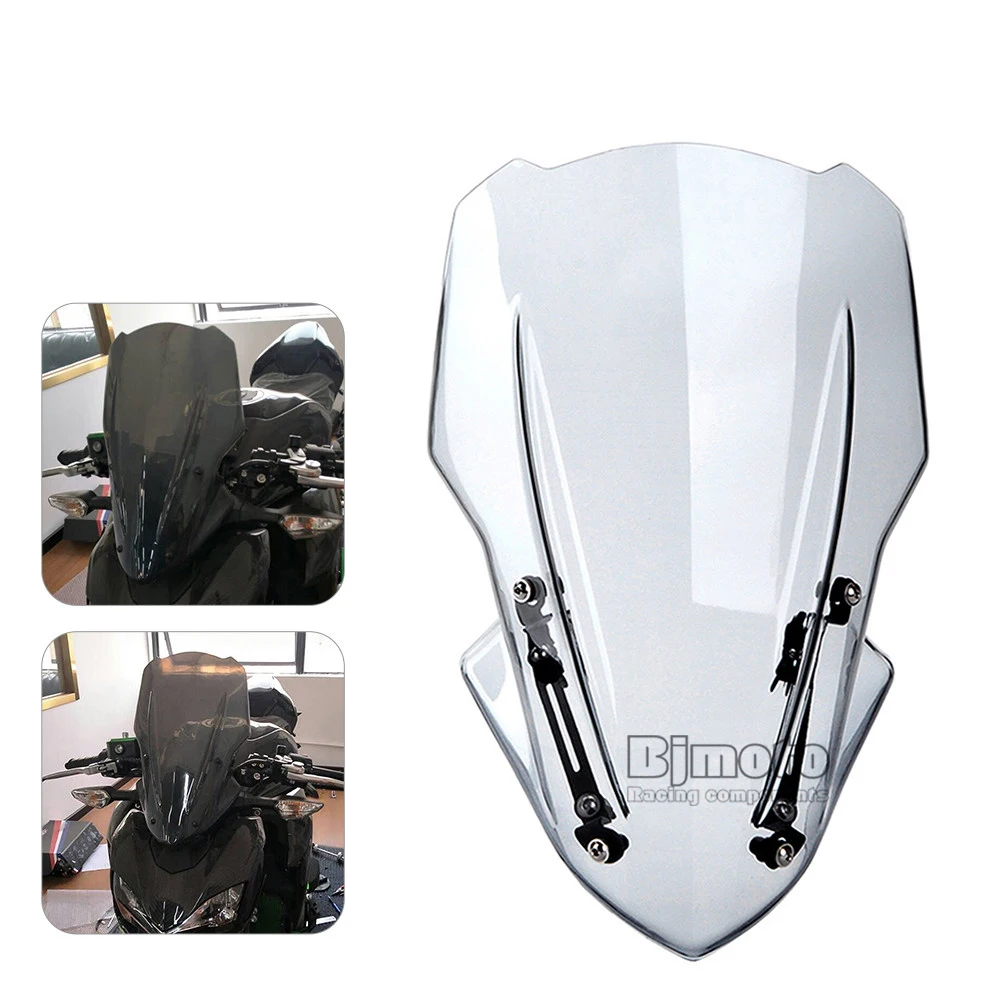BJMOTO Z900 Z 900 аксессуары для мотокросса ветровое стекло для Kawasaki Z900 лобовое стекло с кронштейном Голый спорт ветровое стекло