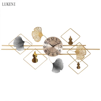 

New Chinese Style Living Room Creative Wall Clock Decoration Personality Nordic Luxury Decoration Wall Watch Wall Art Wall Clock