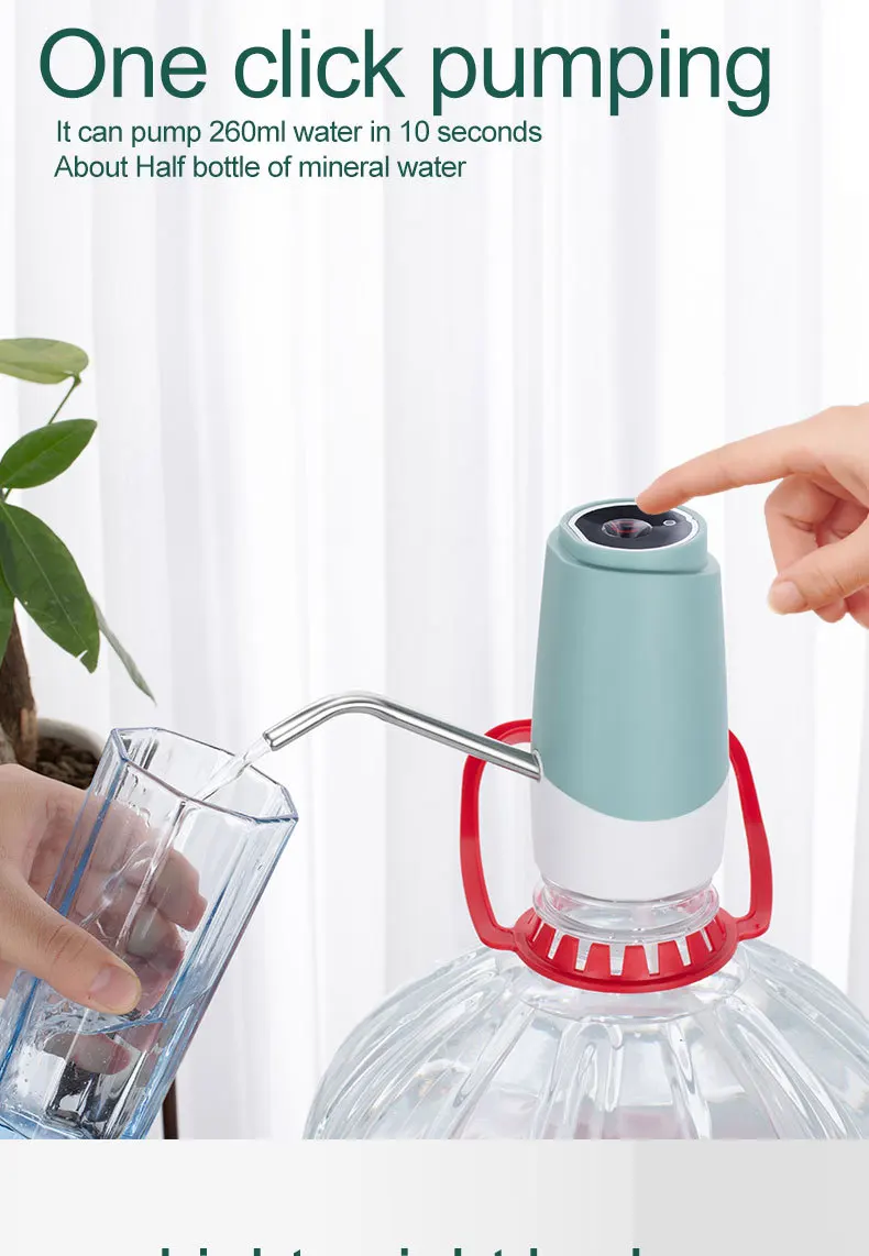 Water Bottle Pump Usb Charging Automatic Drinking Water Pump Portable Electric Water Dispenser Switch For Water Pumping Device