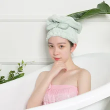 Коралловая бархатная принцесса сухая шапочка для волос шапочка для душа сильная водопоглощающая Толстая взрослая принцесса шапка Bibulous настраиваемая