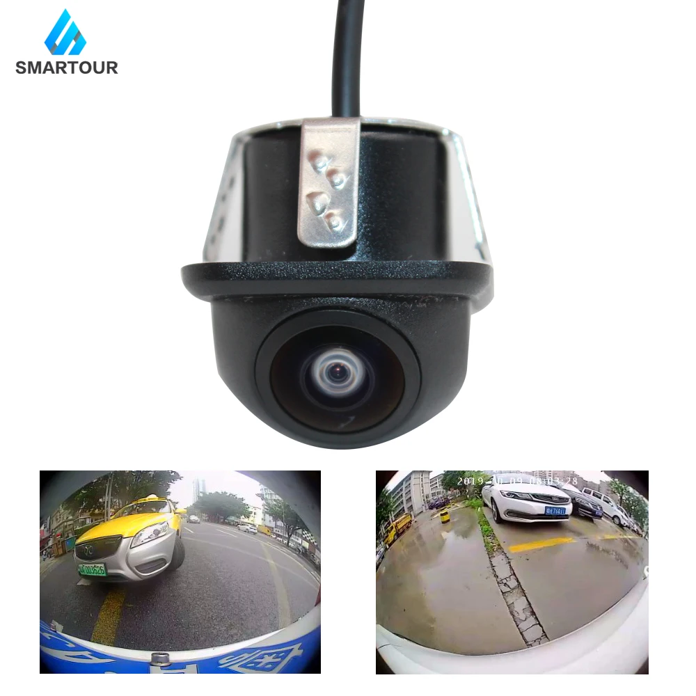 Smartour Автомобильная камера заднего вида 180 градусов HD ночное видение Авто заднего вида Fishey Камера Переднего Вида для универсальной камеры