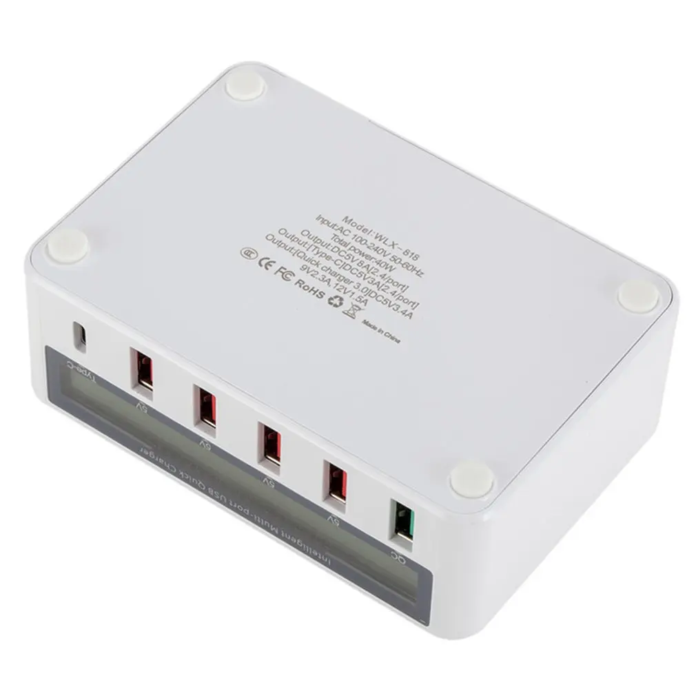 Быстрая зарядка 5 портов USB зарядное устройство несколько устройств зарядка 50 Вт смарт Быстрая зарядка USB зарядное устройство для iPhone для xiaomi