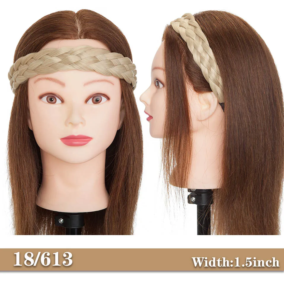 18-613 SNOILITE 10 ''синтетический богемный Омбре цветной ободок для косы Регулируемый твист эластичные резинки для волос коса аксессуары для волос для женщин - Цвет: 18-613
