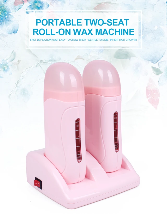 Professional CE Certificate Double Depilatory Wax Heater Roll On Two Seat Roll-On Wax Depilatory Heater
