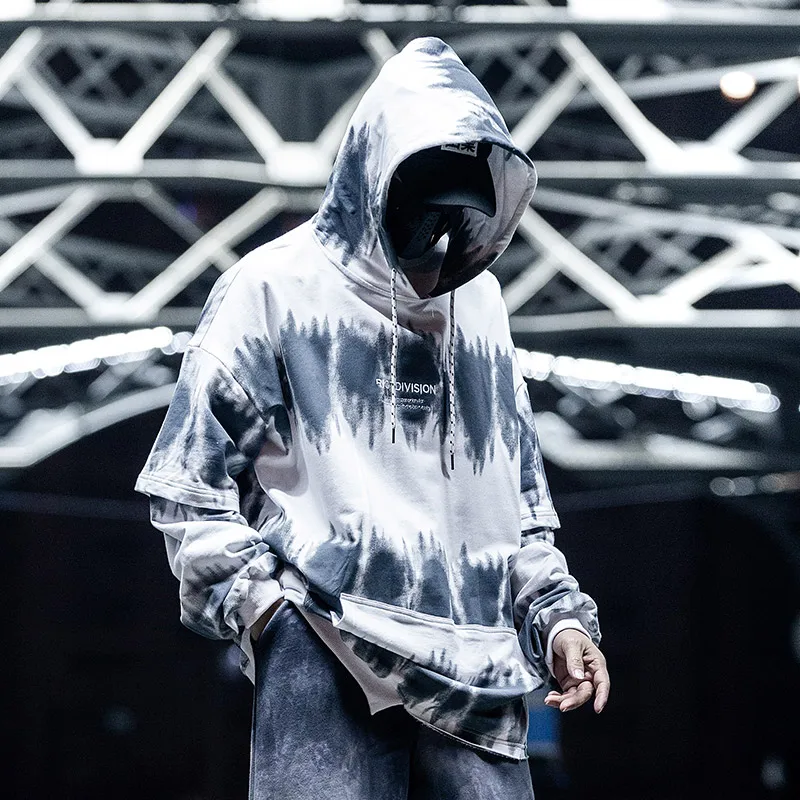 

Tie Dye Sweatshirts Men 2020 Spring New Fashion Streetwear Hoodies Oversize Harajuku Hooded Sweatshirt Male Cotton Loose XN63