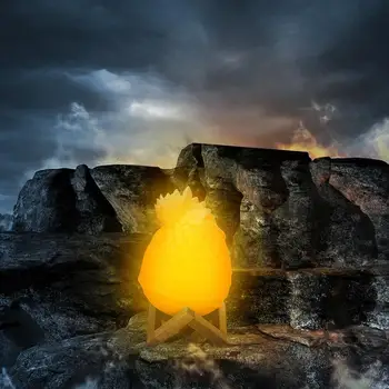 

Colorful Change 3D Printing Light 16 Colors LED Night Lamp Gift w/Remote Control Sky Combined with Whale Sculpture Night light