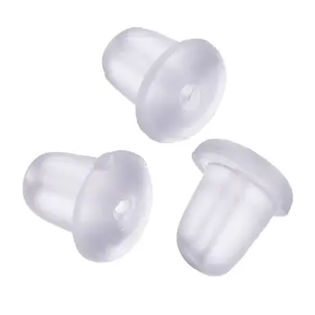 

1000 Pieces All Styles Clear Earring Backs Rubber Earring Safety Backs Stoppers