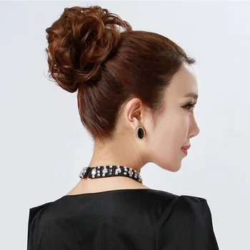 

XUANGUANG Women's extensions curly chignon high temperature resistant chemical fiber synthesis bun