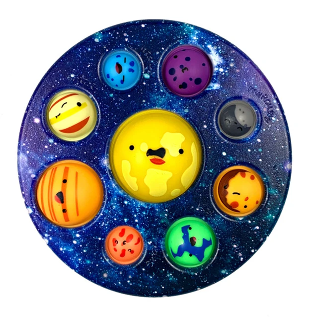 Eight Planets Simple Dimple Fidget Sensory Toy Fingertip Planet Simulation Squeeze Stress Relief Antistress Board Fidget Toy 1