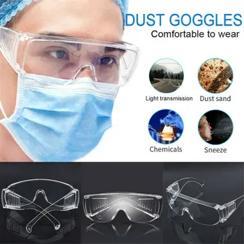 

New Fashion Safety Goggles Eye Protection Anti-Fog Glasses Unisex Clear Vented