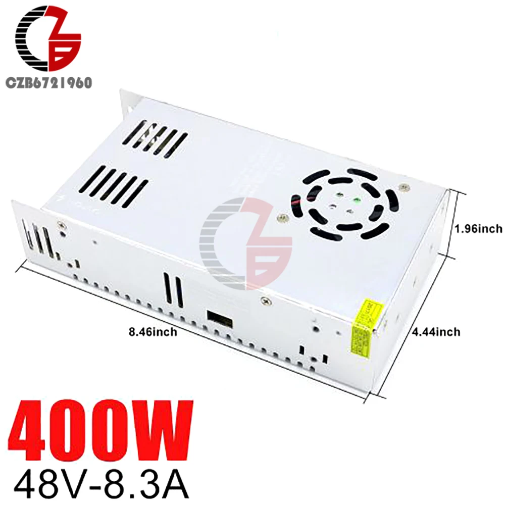Импульсный источник питания 48 В 8 А 400 Вт AC DC Светодиодная лента адаптер
