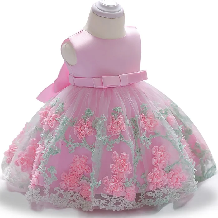 Lace Baby Girl Dress for 9 Months to 24 Months - 1st Birthday Princess Party Outfit image 6