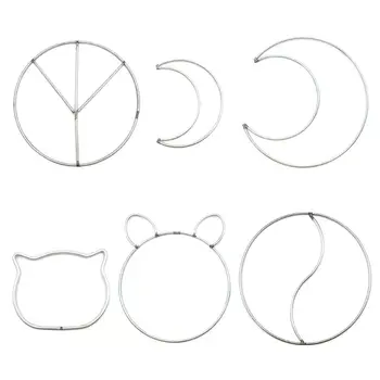 

2020 New Iron Ring Cute Dreamcatcher Hoop Cat Moon Special Shaped Rings DIY Handmande