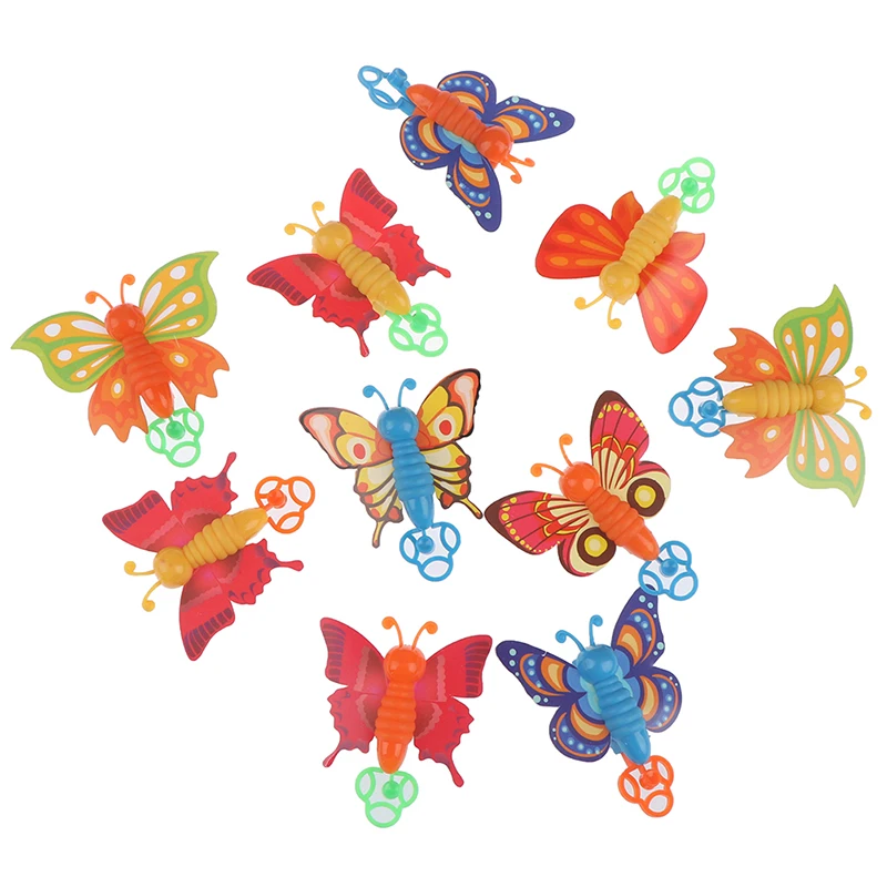10PCS Creative Slingshot Flying Butterfly Toys Colorful Catapult