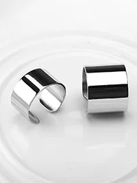 Посеребренный JLR1246 Ring woman fashion personality tail ring index finger broadband glossy surface - Окраска металла: Посеребренный