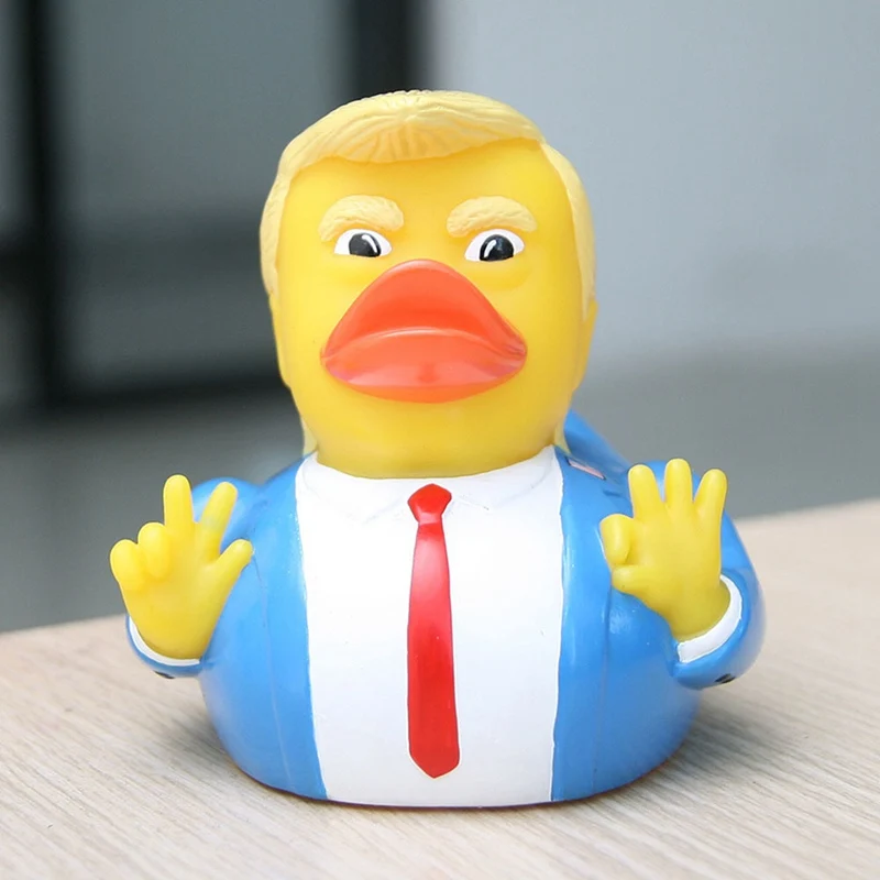 New Duck Bath Toy Shower Water Floating US President Rubber Duck Baby Toy Water Toy