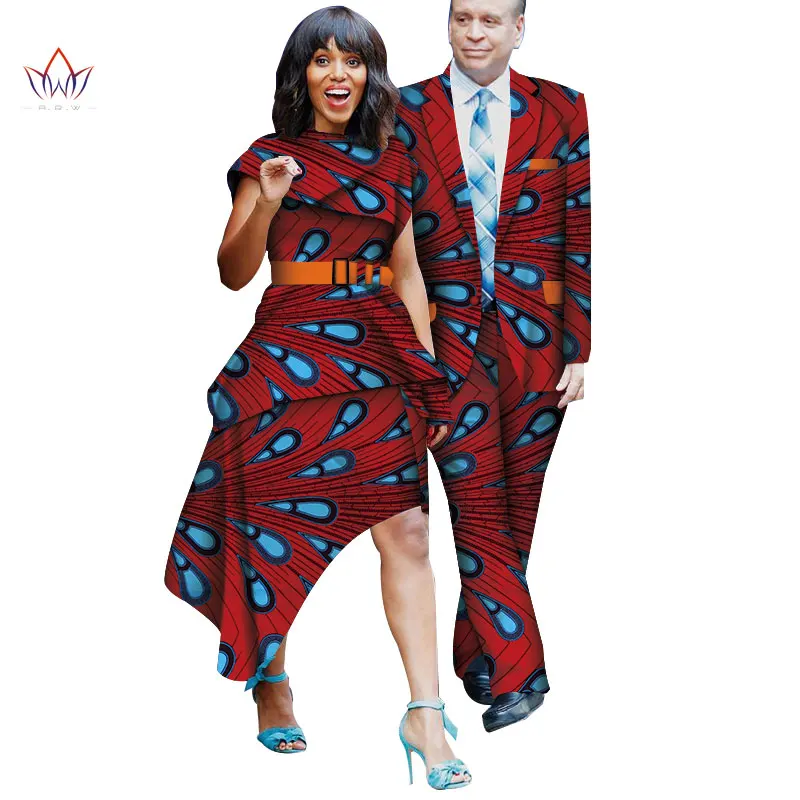 Африканская одежда для пар Дашики Высококачественная хлопковая ткань мужчин и