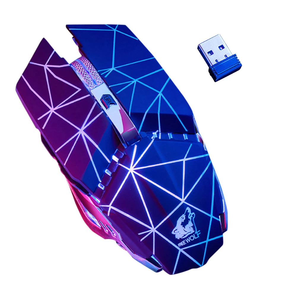Free Wolf X11 эргономичная 2,4G 2400 dpi стильная Автоматическая Беспроводная оптическая мышь для ноутбука