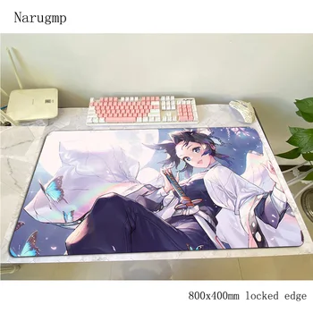 

Demon Slayer mouse pad 800x400x4mm mats large Computer mouse mat gaming accessories cheapest mousepad keyboard games pc gamer
