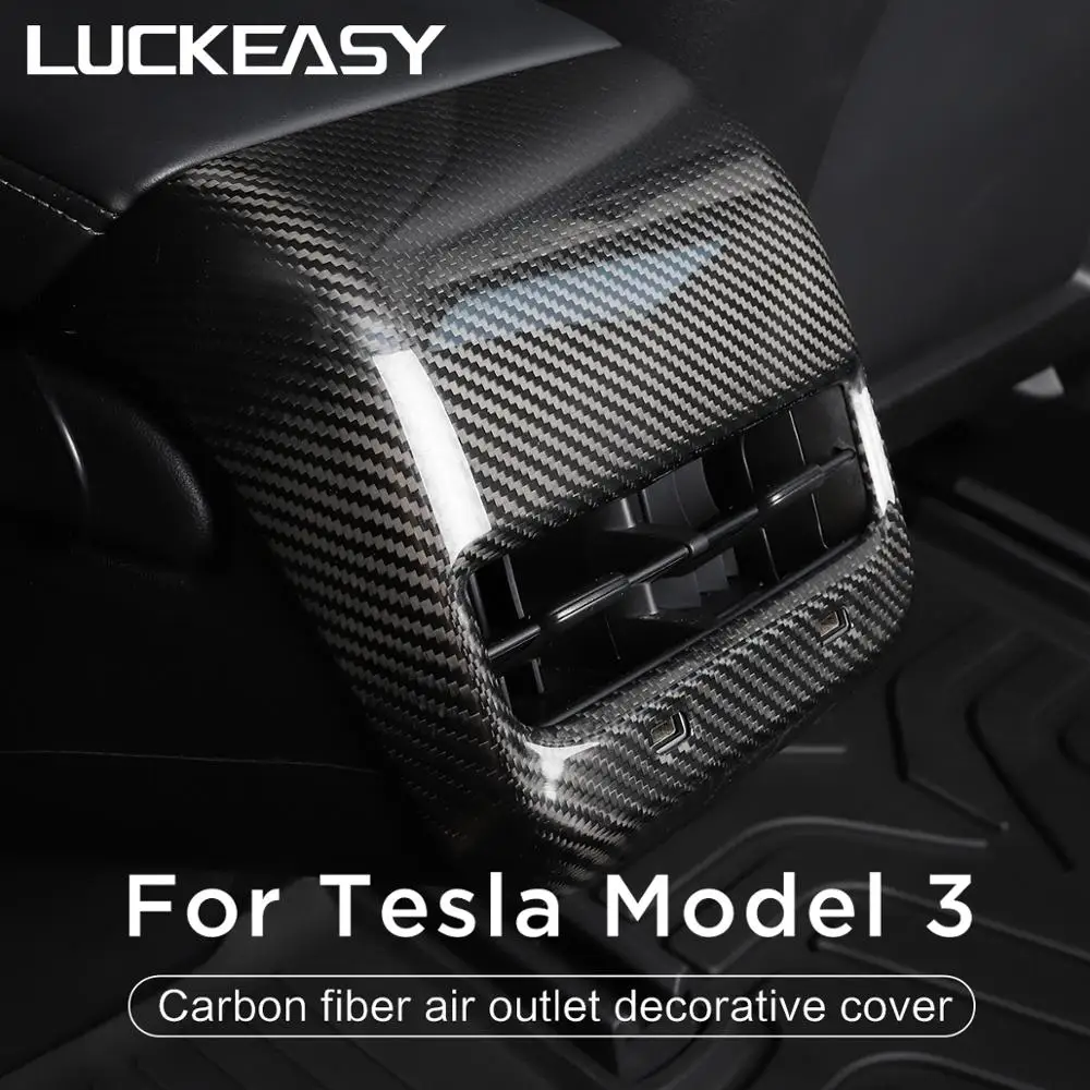 Задний подлокотник LUCKEASY для Tesla Model 3 2017 2019 декоративная форма из настоящего