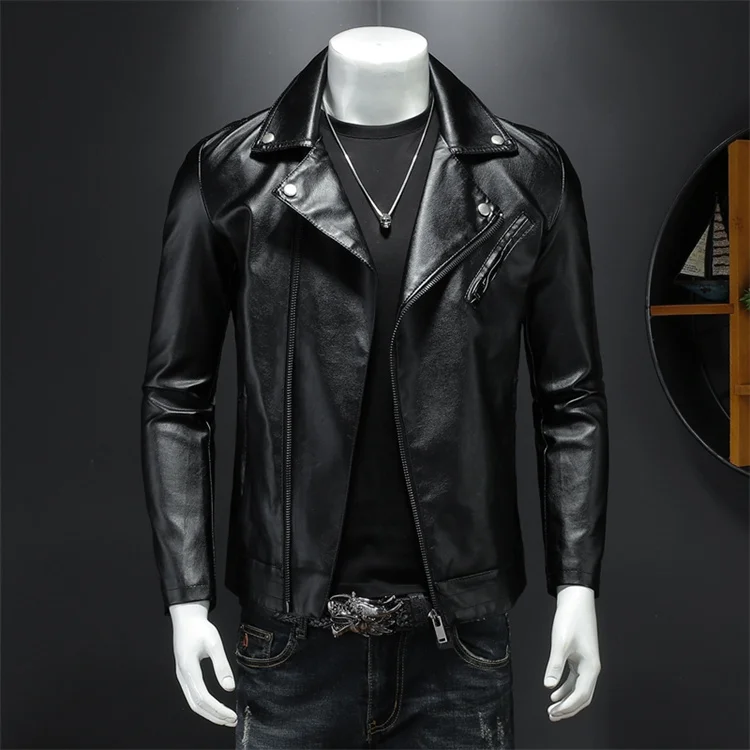 hot-selling Collection of leather jacket/leather jacket men's autumn winter motorcycle leather coat 5XL / faux leather PU Coat mens leather jacket with hood