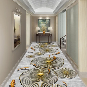 

Modern Style 3D Printing Corridor Bedside Rugs Flower Fish Pattern Mat Carpet Doormat Home Decorative Living Room Area Rug